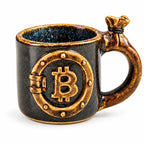 CryptoMug Bitcoin — vue sur fond blanc