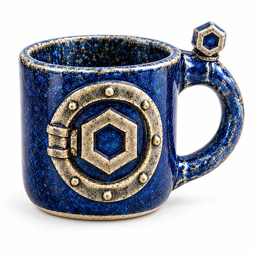CryptoMug Chainlink — vue sur fond blanc