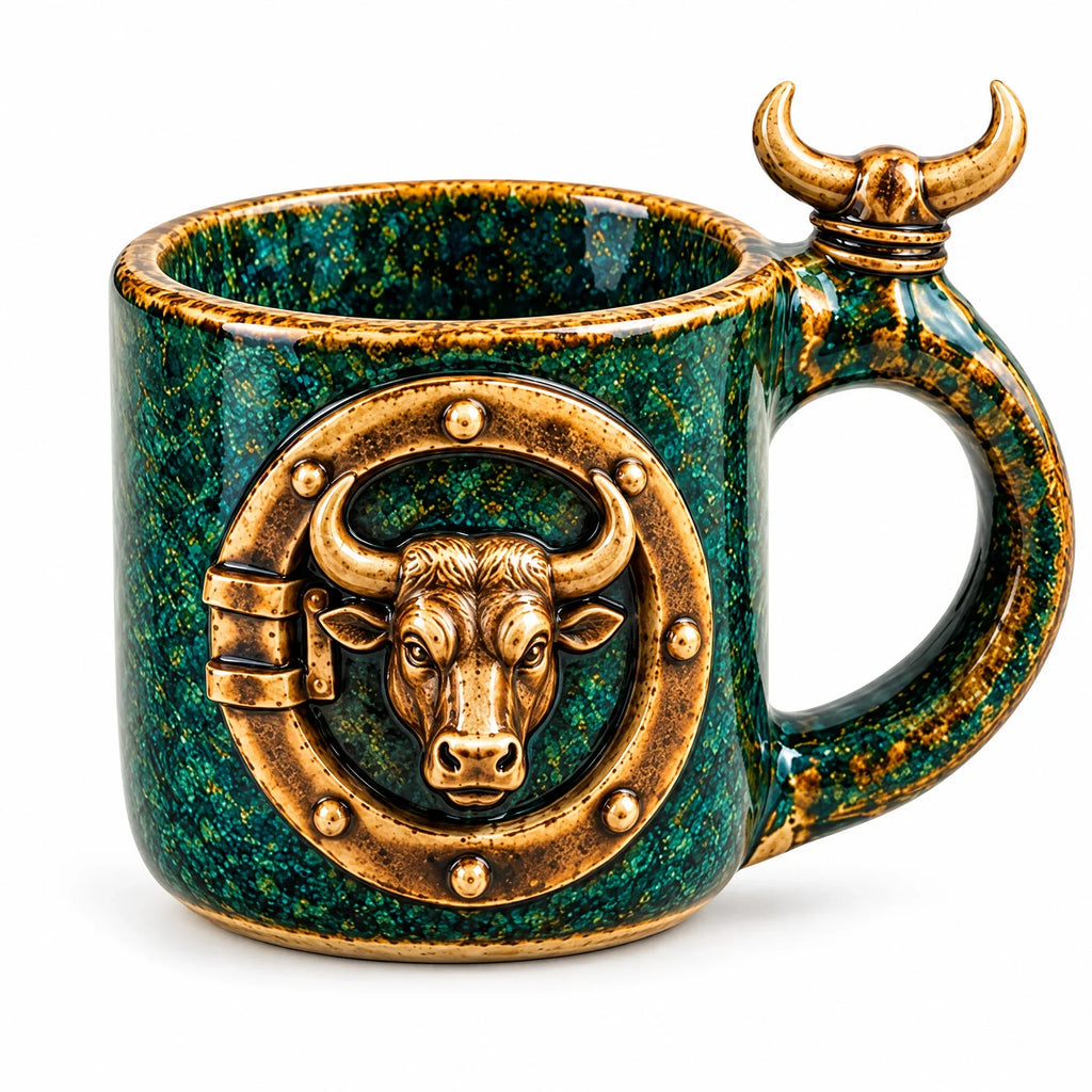 CryptoMug Bull — vue sur fond blanc