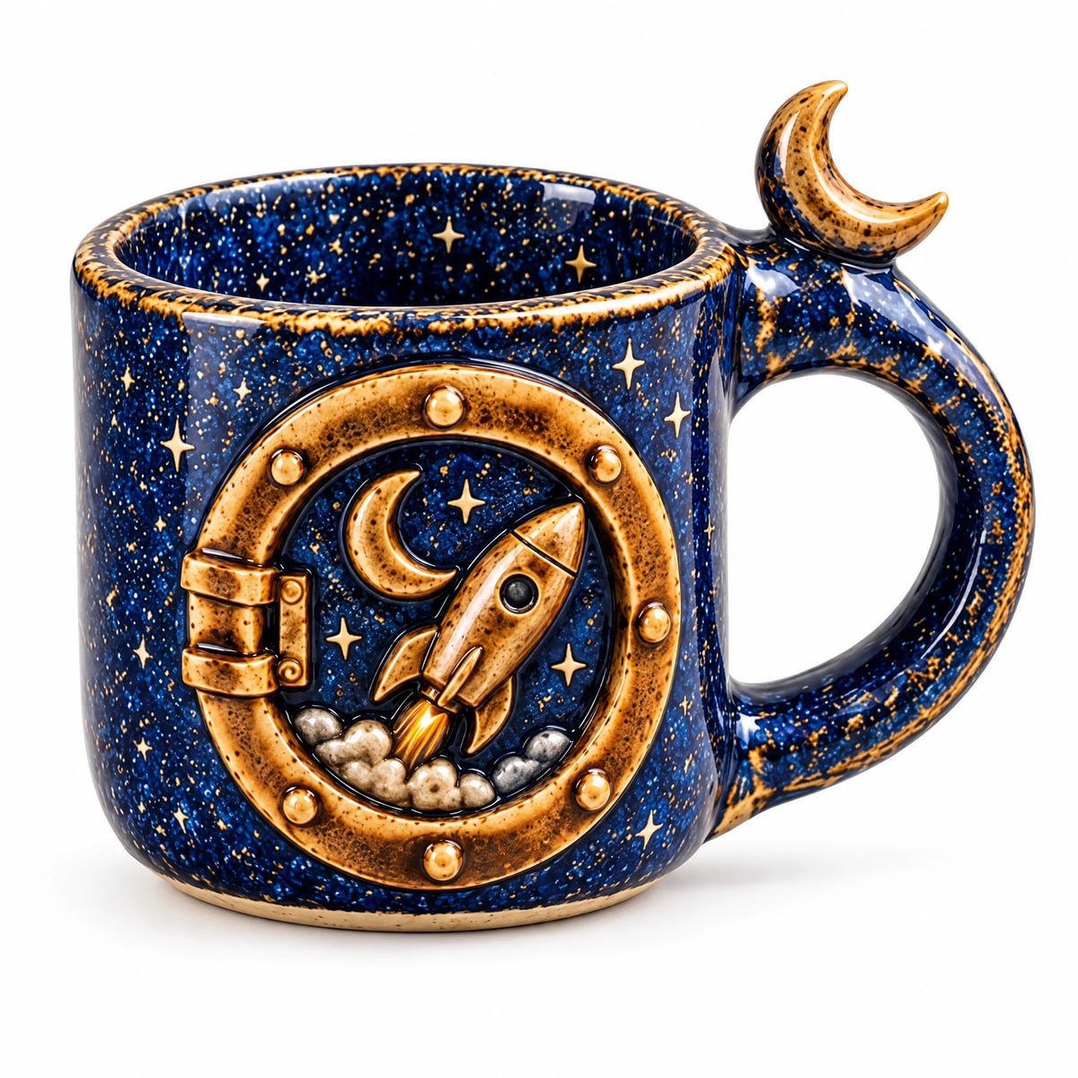 CryptoMug To the Moon — vue sur fond blanc